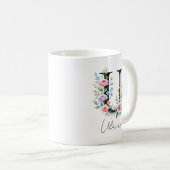 Blumenmonogramm – Buchstabe U Kaffeetasse (VorderseiteRechts)