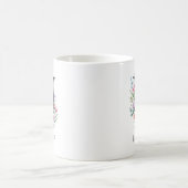 Blumenmonogramm – Buchstabe U Kaffeetasse (Mittel)