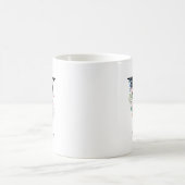 Blumenmonogramm – Buchstabe V Kaffeetasse (Mittel)