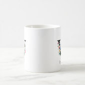 Blumenmonogramm – Buchstabe W Kaffeetasse (Mittel)
