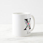 Blumenmonogramm – Buchstabe X Kaffeetasse (VorderseiteRechts)