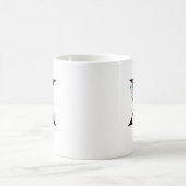 Blumenmonogramm – Buchstabe X Kaffeetasse (Mittel)