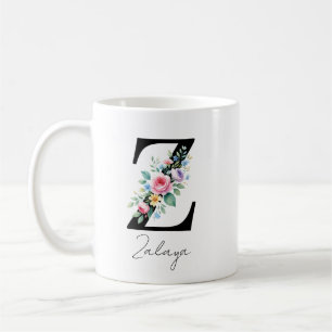 Blumenmonogramm – Buchstabe Z Kaffeetasse