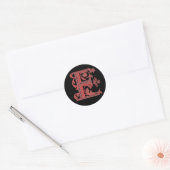 Blumenmonogramm E Runder Aufkleber (Umschlag)