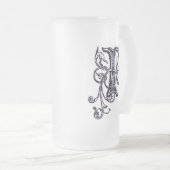 Blumenmonogramm 'F' - Tasse (VorderseiteRechts)