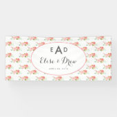 Blumenmonogramm-Fahne Banner (Horizontal)