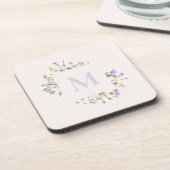 Blumenmonogramm Getränkeuntersetzer (Linke Seite)
