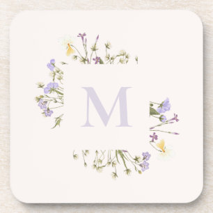 Blumenmonogramm Getränkeuntersetzer