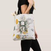 Blumenmonogramm H – Lebendige botanische Buchstabe Tasche (Von Nahem)