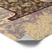 Blumenmonogramm Initiale E Elegant Poster (Ecke)