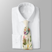 Blumenmonogramm "J" Aquarell-Rose-Daisy-Blumen Krawatte (Gebunden)