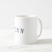 Blumenmonogramm Kaffeetasse (VorderseiteRechts)