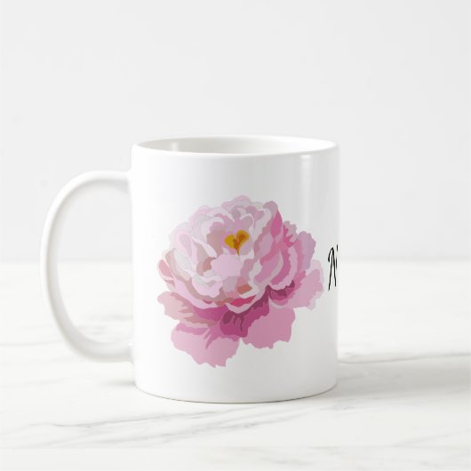 Blumenmonogramm Kaffeetasse (Links)