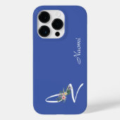 Blumenmonogramm Letter M-Übernahmegeschenk Case-Mate iPhone Hülle (Rückseite)