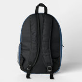 Blumenmonogramm M Name Bedruckter Rucksack (Rückseite)