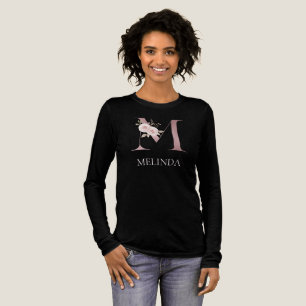 Blumenmonogramm M Name Tri-Blend Shirt