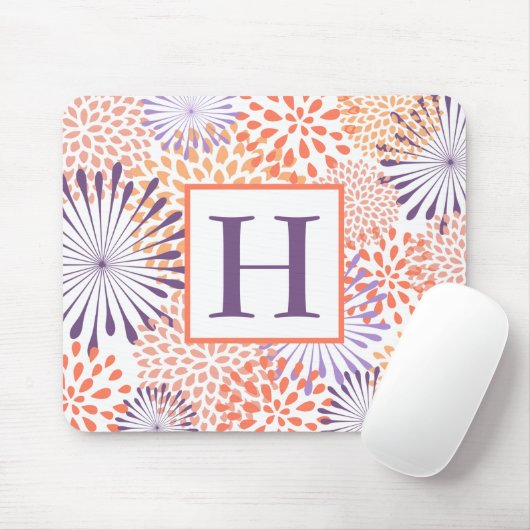 Blumenmonogramm Mousepad (Mit Mouse)