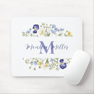 Blumenmonogramm Mousepad