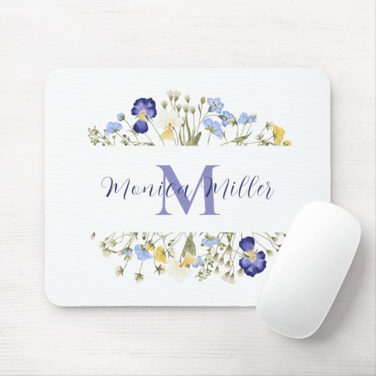 Blumenmonogramm Mousepad (Mit Mouse)