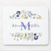 Blumenmonogramm Mousepad (Vorne)