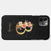 Blumenmonogramm Name Buchstabe B Initiale Case-Mate iPhone Hülle (Rückseite (Horizontal))