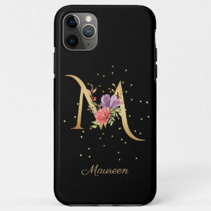 Blumenmonogramm Name Buchstabe M Initiale Case-Mate iPhone Hülle