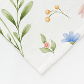 Blumenmonogramm-Name-Fleece-Decke für Mädchen Fleecedecke (Ecke)