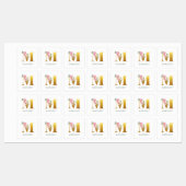 Blumenmonogramm Name Grüneisen auf Bekleidung Etiketten (Blatt)