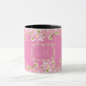 Blumenmonogramm Rose Tasse (Zentrum)