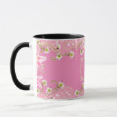 Blumenmonogramm Rose Tasse (Links)