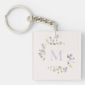 Blumenmonogramm Schlüsselanhänger (Vorderseite)