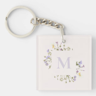 Blumenmonogramm Schlüsselanhänger