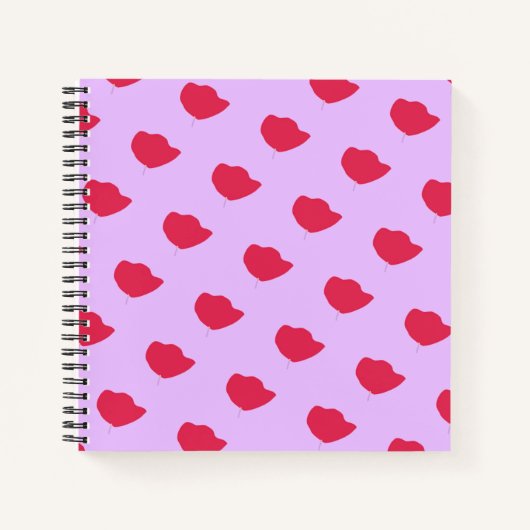 Blumenmonogramm SpiralNotebook Notizblock (Vorderseite)