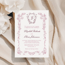 Blumenmonogramm-Wappenrahmen-Hochzeit
