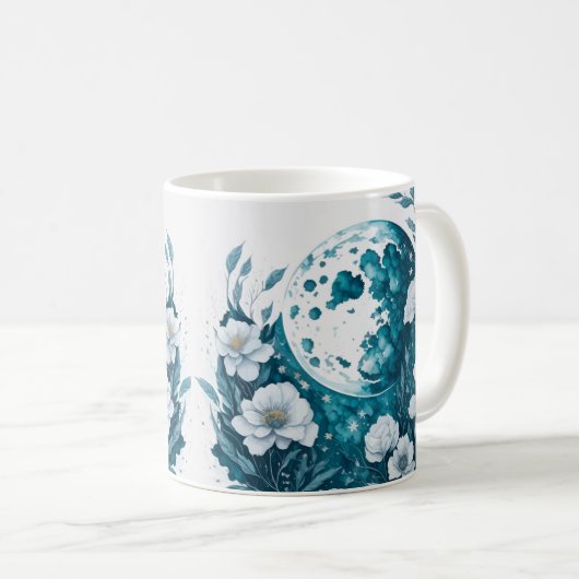 Blumenmoon Celestial Kaffeetasse (VorderseiteRechts)