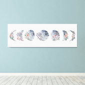 Blumenmoon Phase-Leinwand Leinwanddruck (Insitu (Holzboden))