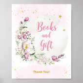 Blumenmoon Rosa Bücher und Geschenke Poster (Vorne)