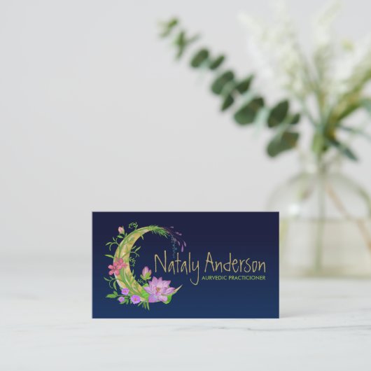 Blumenmoon Visitenkarte (Stehend Vorderseite)