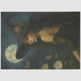 Blumenmoonlight Hexengotik Halloween Dekoupage Seidenpapier