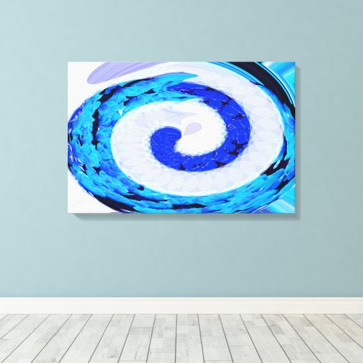 Blumenmoonlight Leinwanddruck (Insitu (Holzboden))