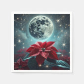 Blumenmoonlight Poinsettia Festivals Dekoupage Serviette (Vorderseite)