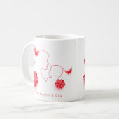 Blumenmorgendliche Tasse, Muttertag Kaffeetasse (Vorderseite Links)