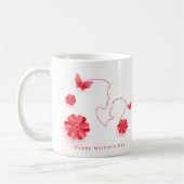 Blumenmorgendliche Tasse, Muttertag Kaffeetasse (Links)