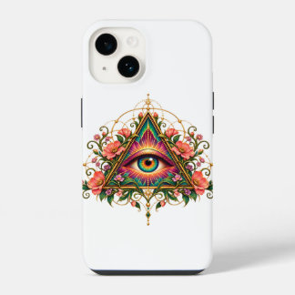 Blumenmosaik-Auge iPhone 14 Tough Case Hülle