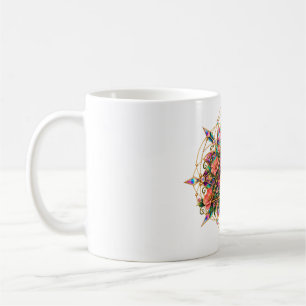 Blumenmosaik-Augen-Kaffeetasse Kaffeetasse