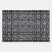 Blumenmosaik in lebhaften Farben Geschenkpapier Set (Vorderseite 3)