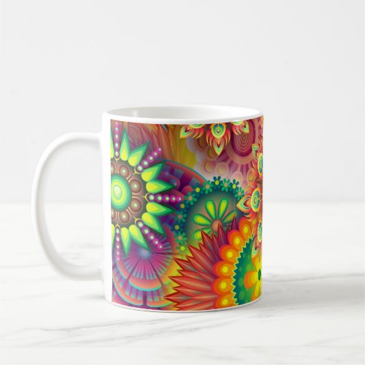 Blumenmosaik Kaffeetasse (Links)