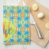 Blumenmosaik Küchentücher (Viertel Falte)