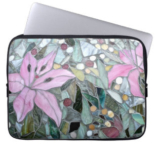 Blumenmosaik, Laptop-Hülsen Laptopschutzhülle