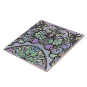 Blumenmosaik-Muster für abstrakte lila Pansy-Mosai Fliese (Seite)